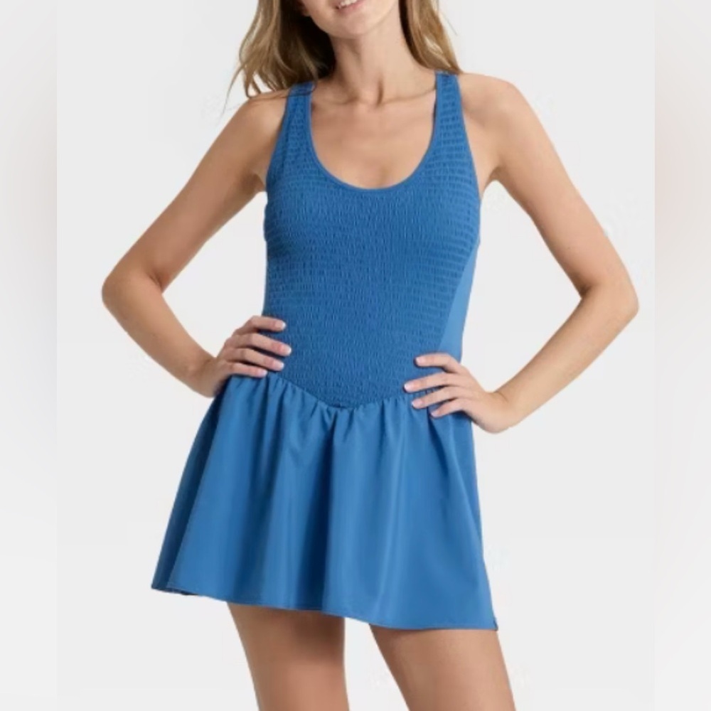 🎯50% OFF! JoyLab Blue Smocked Active Dress